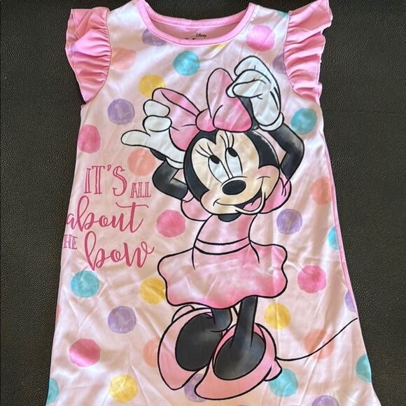 Disney 2 pack of Pink Minnie Mouse and Blue Elsa Nightgowns size 6 - Picture 2 of 10